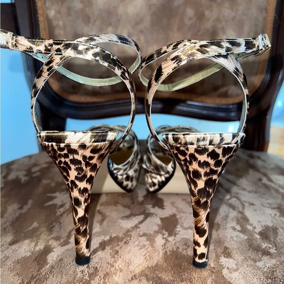 Caparros animal print satin platform stiletto heels 8.5 - Picture 10 of 13